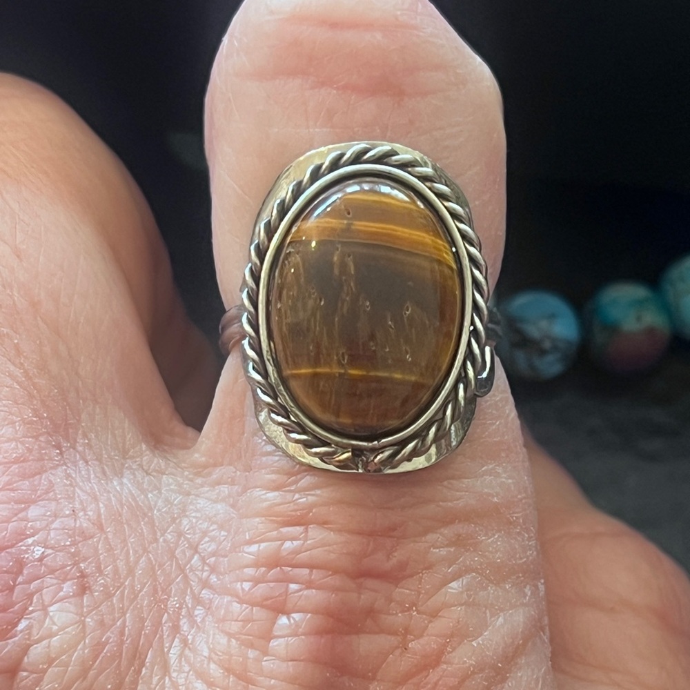 Various adjustable Rings- Mostly Peruvian, Genuine Gemstone - Picture 7 of 13